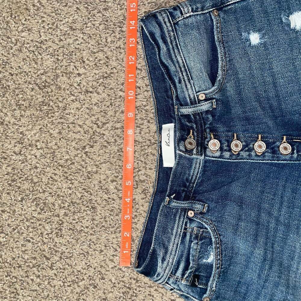 KanCan High Rise Distressed Exposed Button Fly Denim Shorts KC8633M - Picture 6 of 8